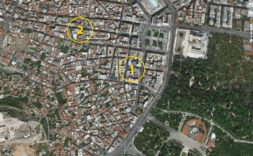 Athens Center 1 2 map - Syntagma Meydanı'na Yakın Kiracılı 120m2 Dükkan